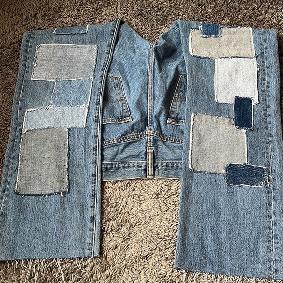 Cloth And Steel Patchwork Cut Off Jeans - Picture 4 of 6